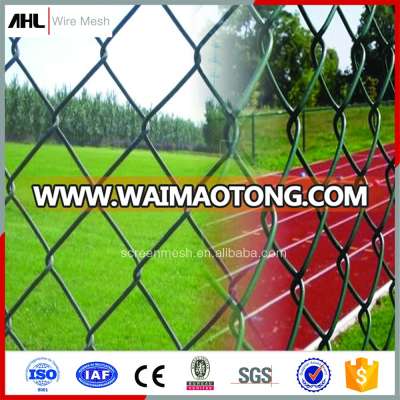 Wholesale Green PVC Coated Chain Link Fence High Quality Wire Mesh Diamond Fence Cheap Security Fence Netting used in Road