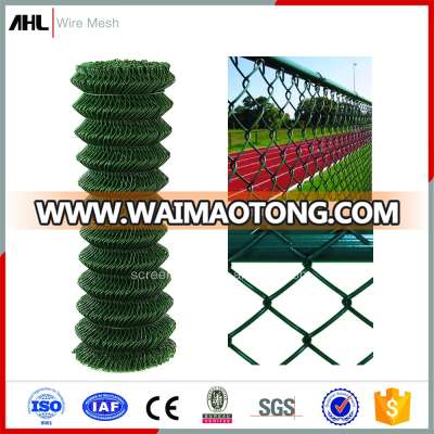 Green Galvanized Steel Wires PVC Coating Garden Fencing Chain Link Wire