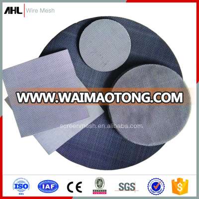 Manufacturer Hot Sale Round Plain Woven 100 200 300 Micron Black Wire Cloth Mesh Square Sintered Stainless Steel Filter Disc